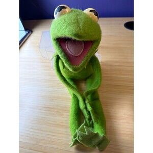 Vintage Kermit The Frog Plush hook and loop closure Fisher Price Jim Henson 1981